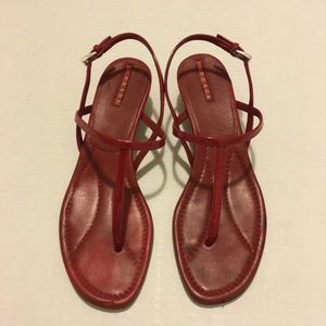 PRADA Red Sandals Size 9